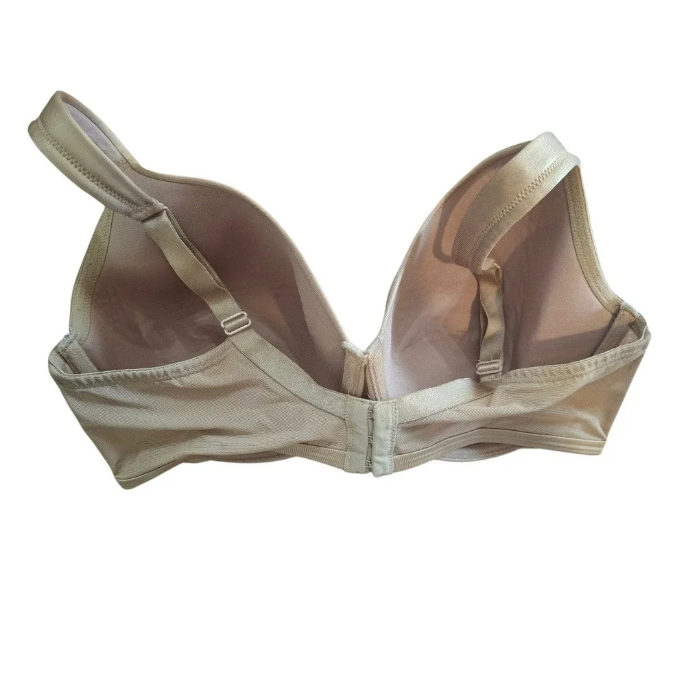 Cacique Smooth Boost Plunge Bra Tan Beige‎ Underwire 40DD 1038685